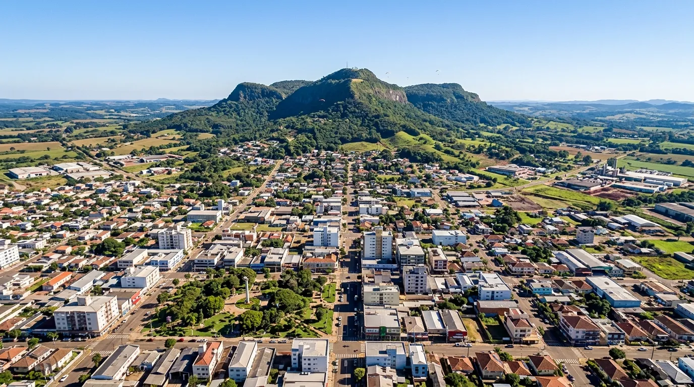Vista de Sapiranga, RS — indústria calçadista do Vale do Sinos