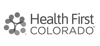 Health First Colorado logo — Colorado's Medicaid program providing free or low-cost health coverage to eligible residents.