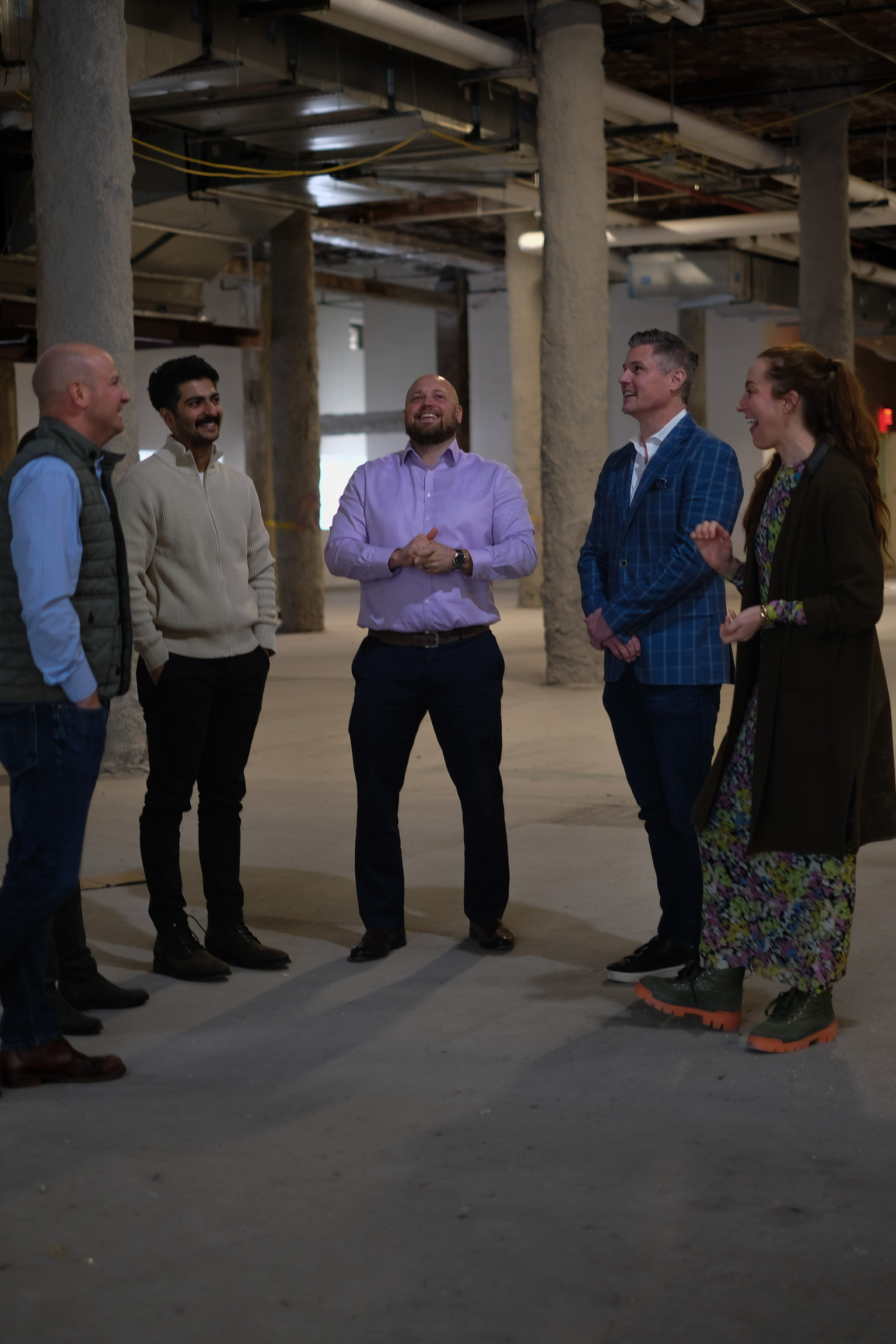 Team walkthrough of new venue space