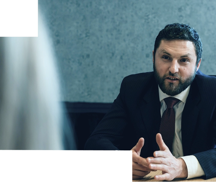 Focused on Keenan Hawkins while consulting with client