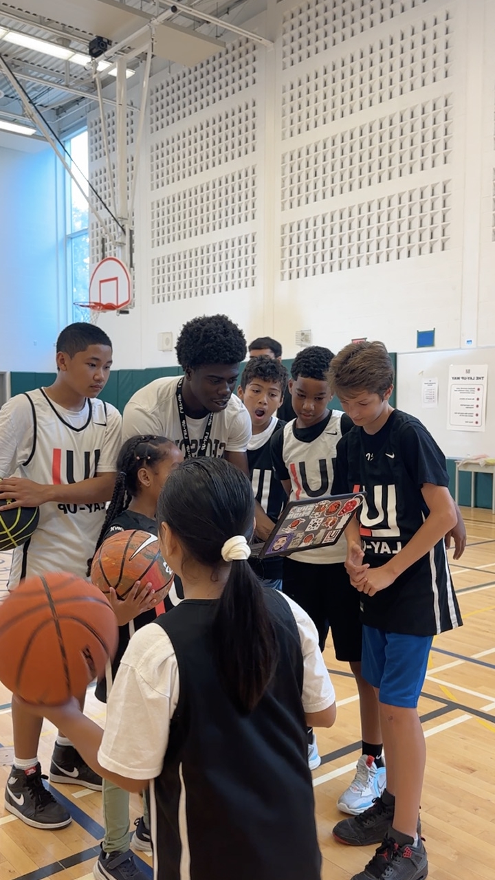 People playing basketball