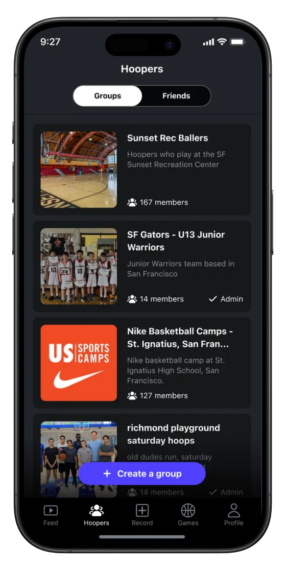 Hooper app screen