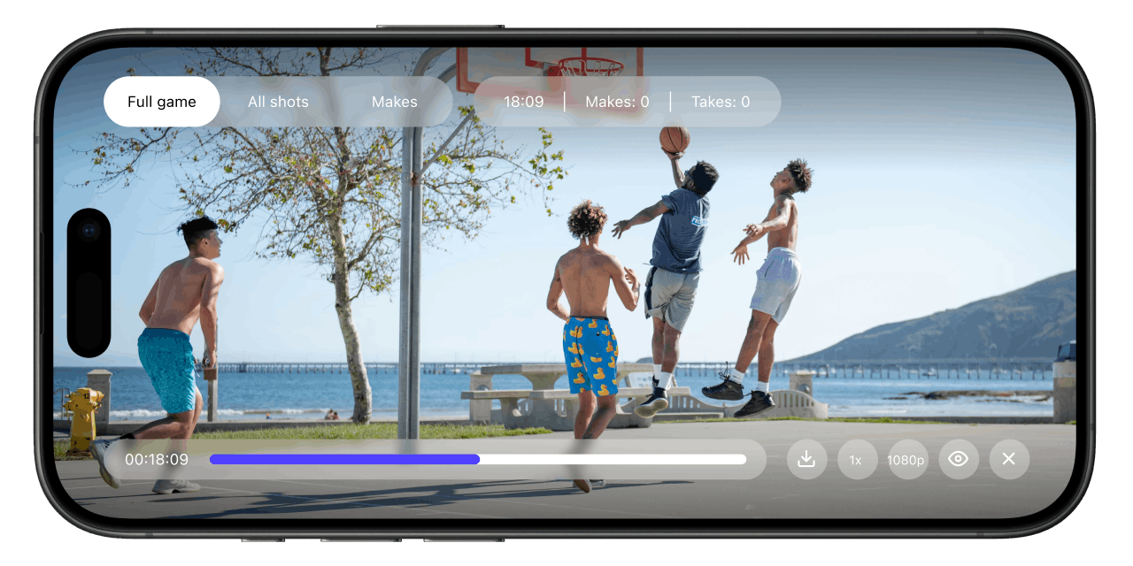 Mobile screen showing game schedule 
