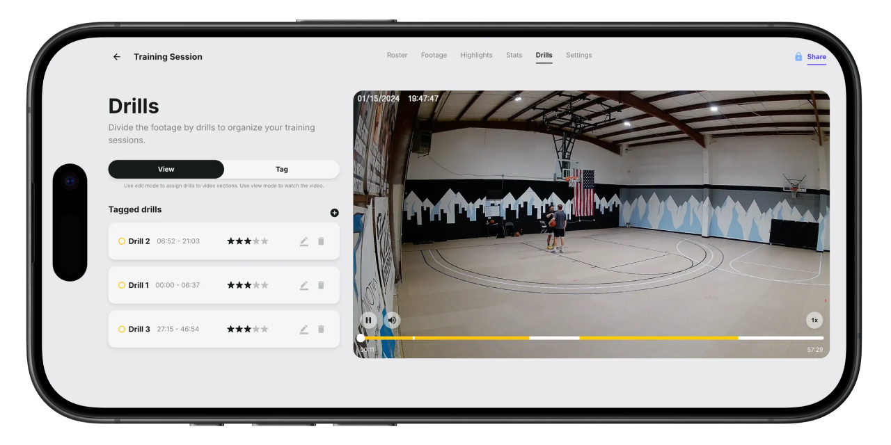 Mobile screen showing game schedule 