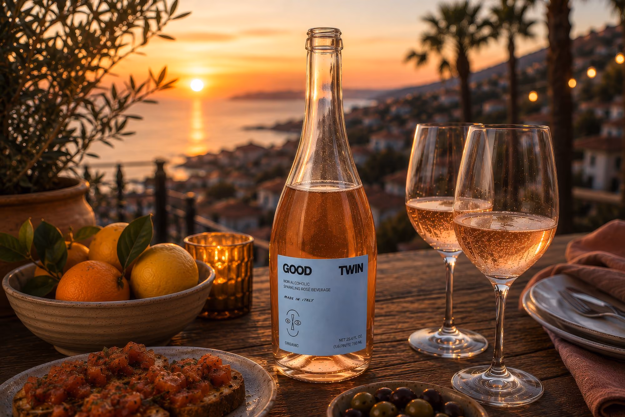 Good Twin Sparkling Rosé Non-Alc