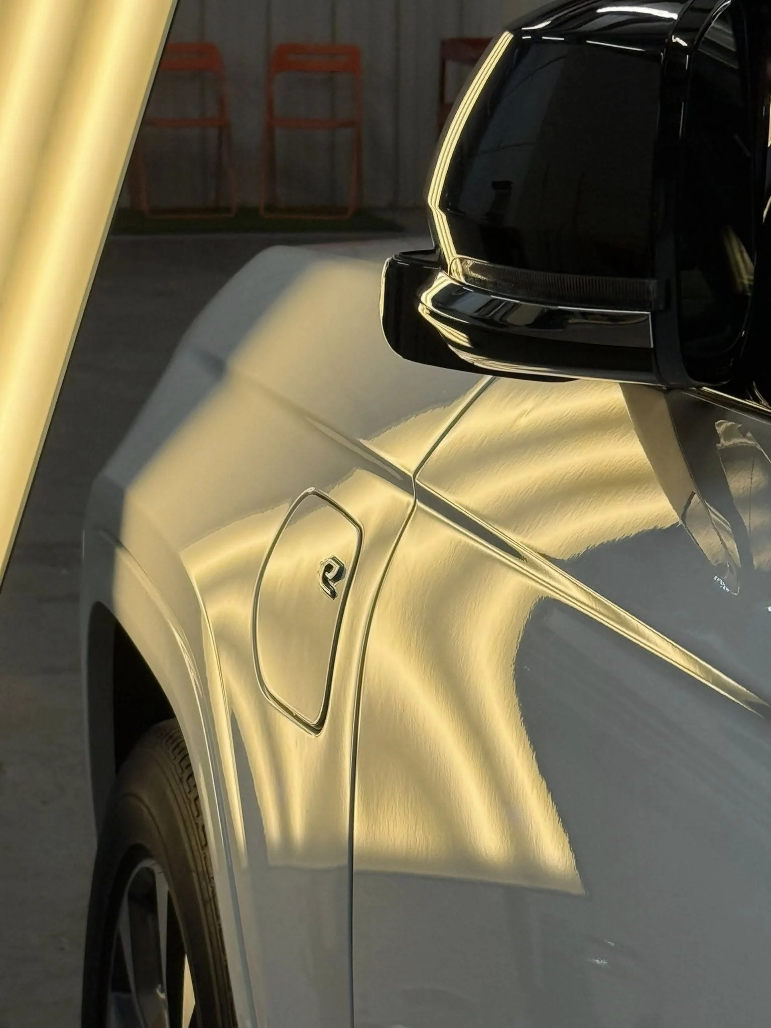 Fender detail showing quality repair work