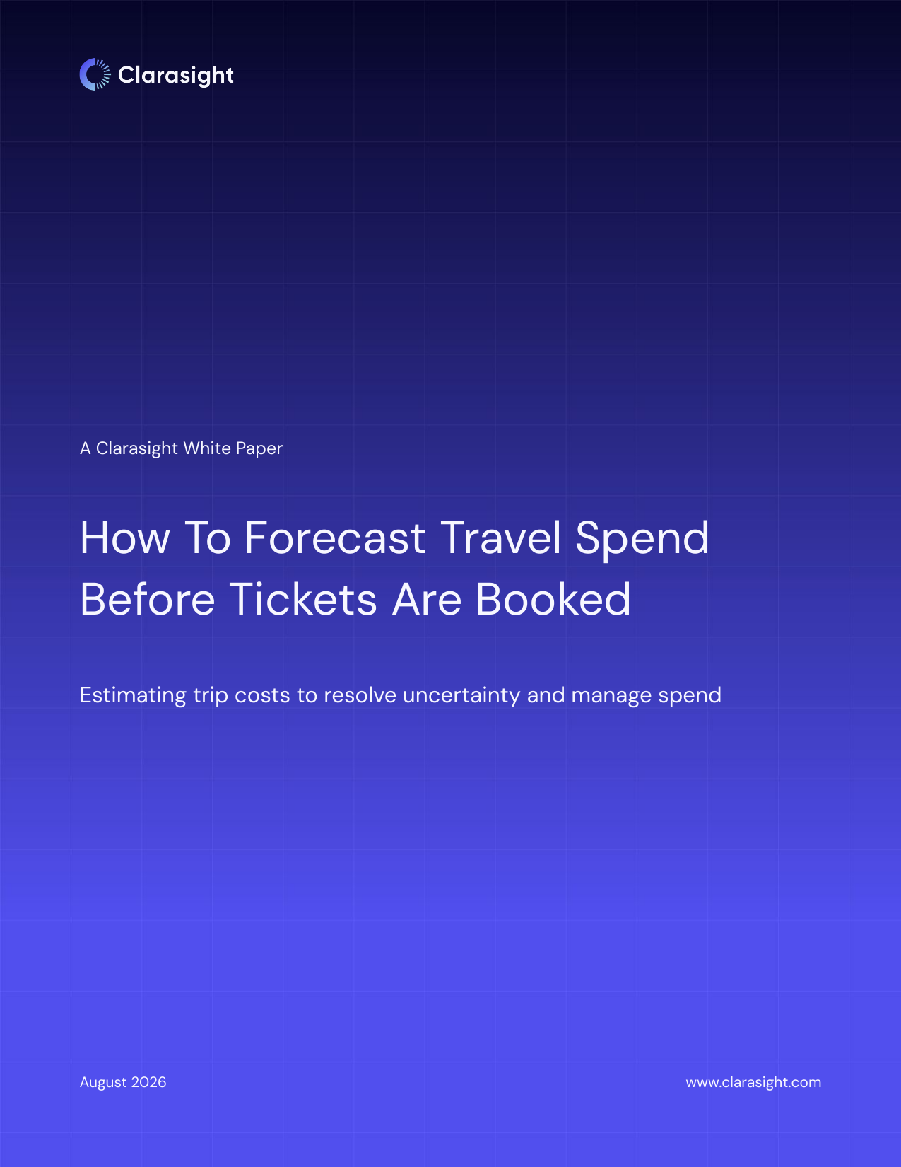 How to Forecast Travel Spend Before Tickets Are Booked white paper cover