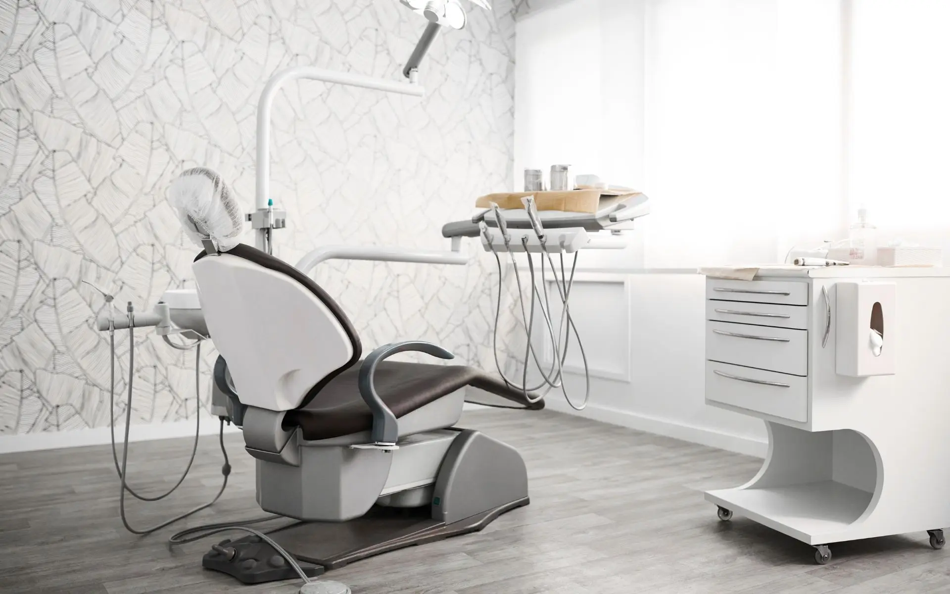 dental office with chair and tools