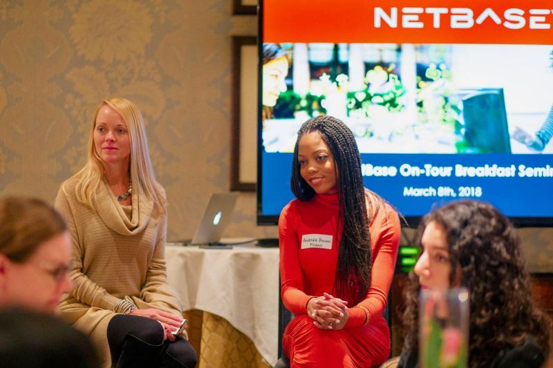 Amanda Mary M. Brown as a featured speaker at the NetBase On-Tour Breakfast Seminar