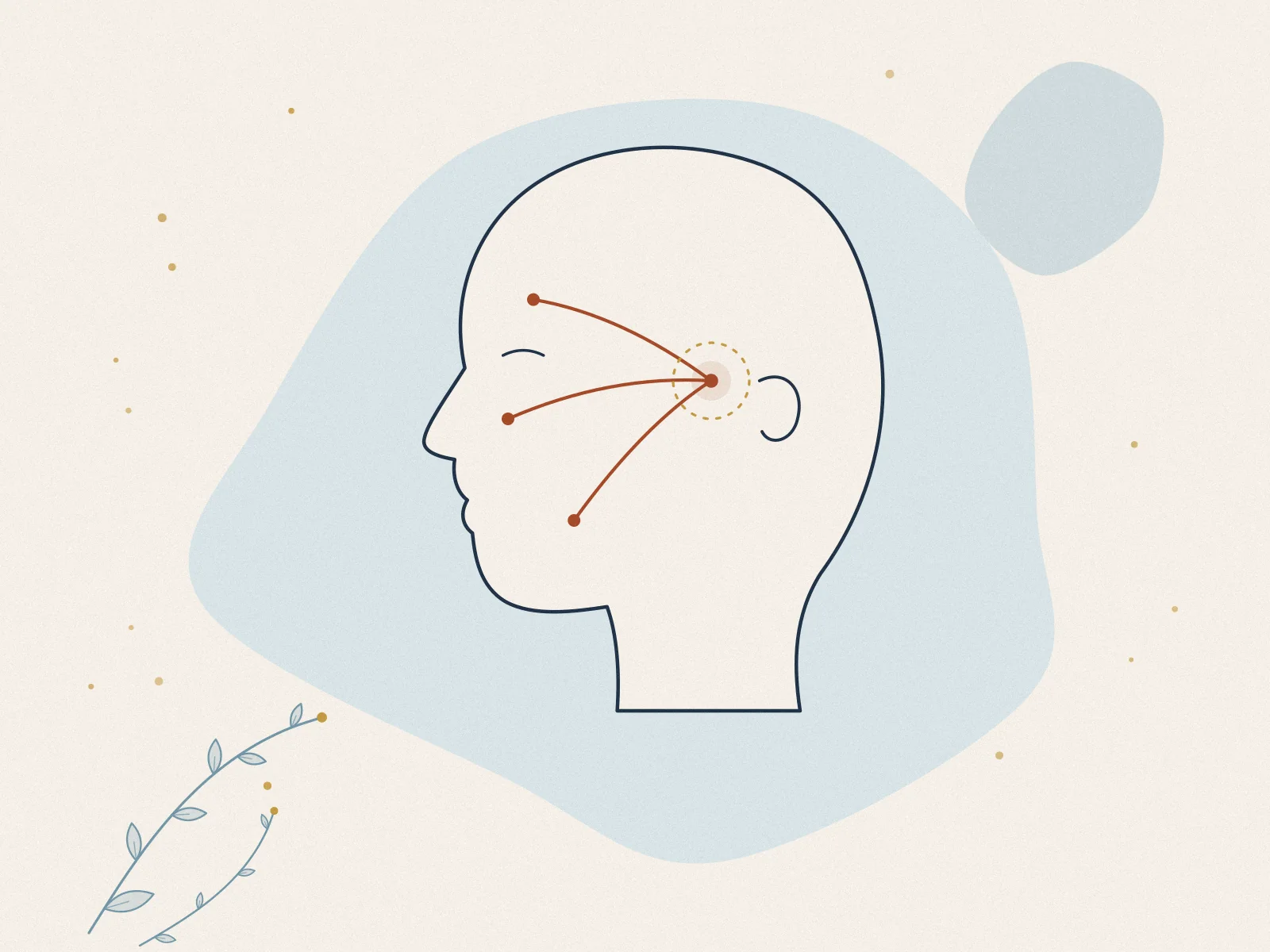 Illustration of trigeminal neuralgia, treated at Omnia Lifestyle clinic in Chiswick, West London