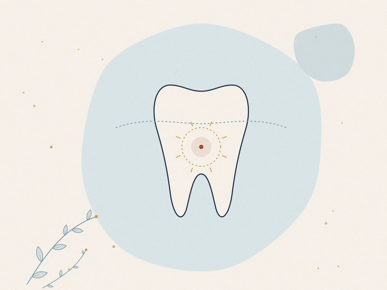 Illustration of toothache & dental pain, treated at Omnia Lifestyle clinic in Chiswick, West London