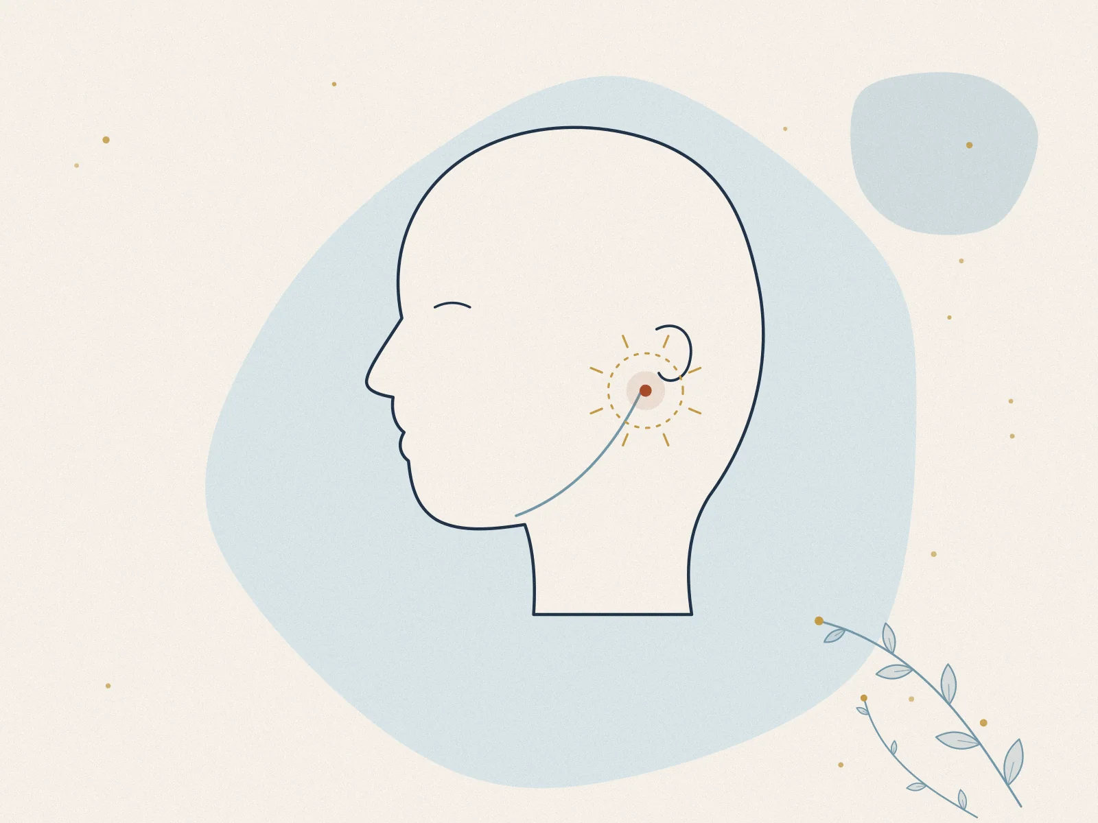Illustration of tmj & jaw pain, treated at Omnia Lifestyle clinic in Chiswick, West London