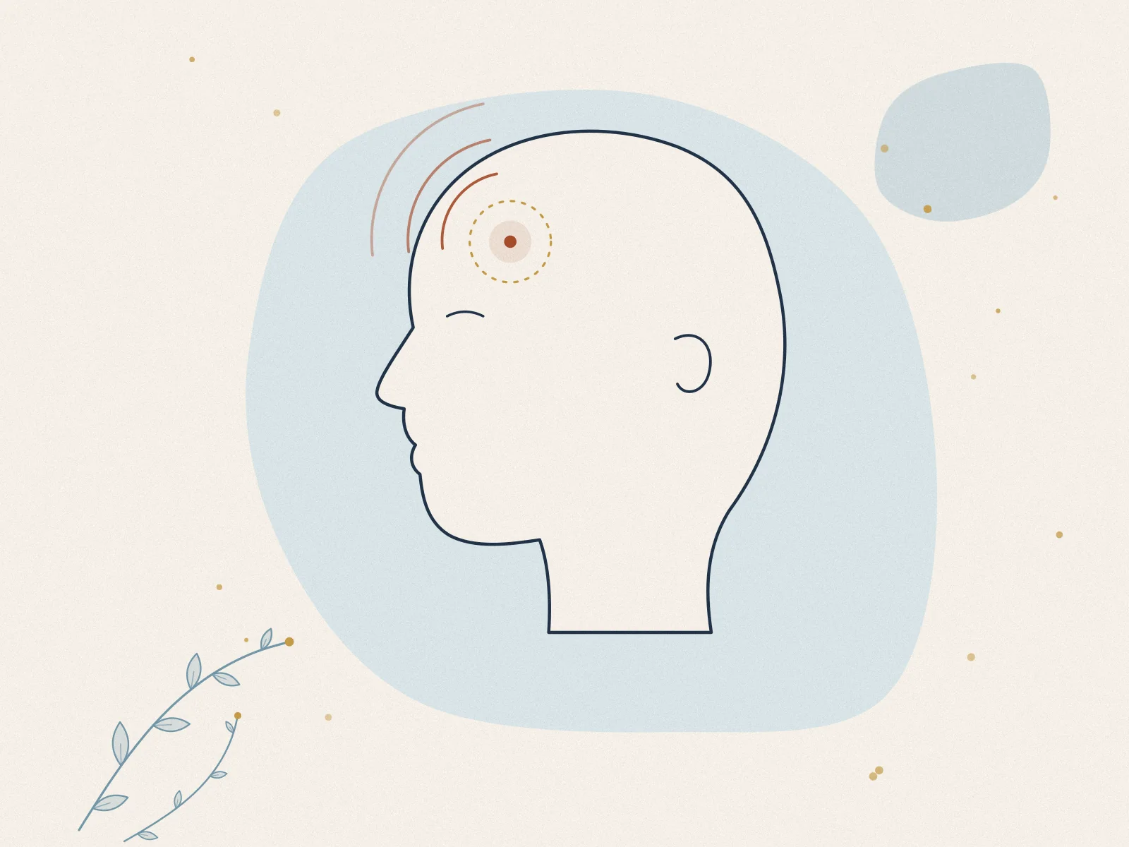 Illustration of migraine, treated at Omnia Lifestyle clinic in Chiswick, West London