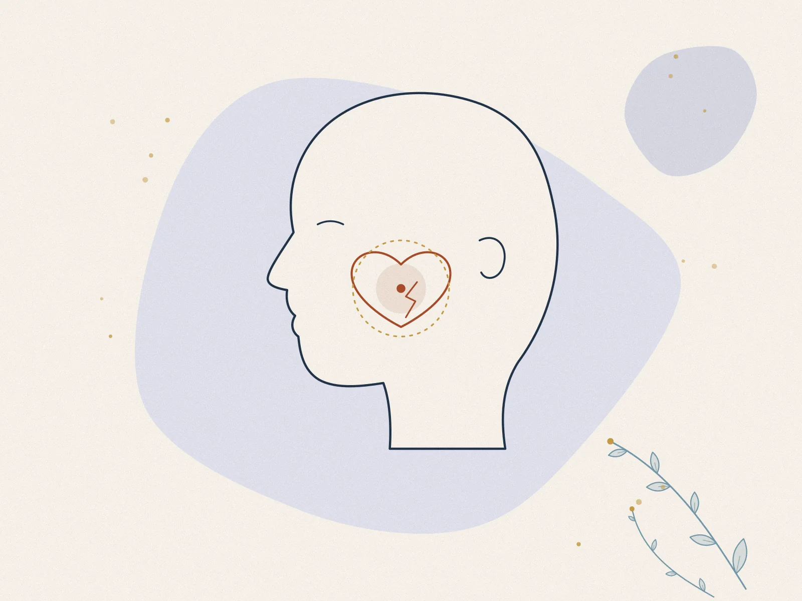 Illustration of emotional pain, treated at Omnia Lifestyle clinic in Chiswick, West London