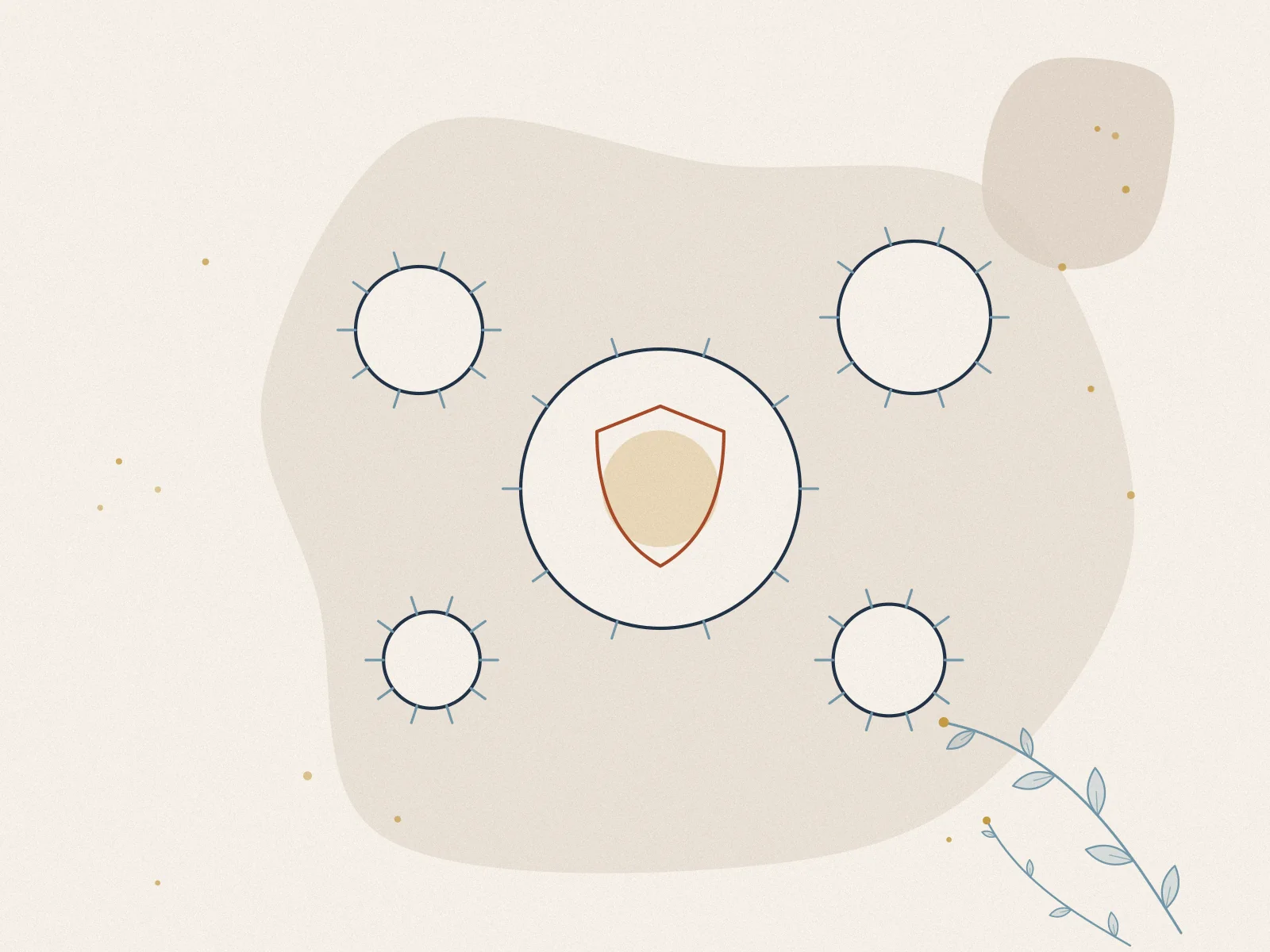 Illustration of low immunity, treated at Omnia Lifestyle clinic in Chiswick, West London