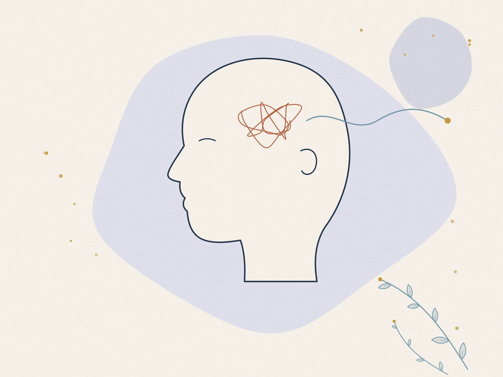 Illustration of stress & anxiety, treated at Omnia Lifestyle clinic in Chiswick, West London