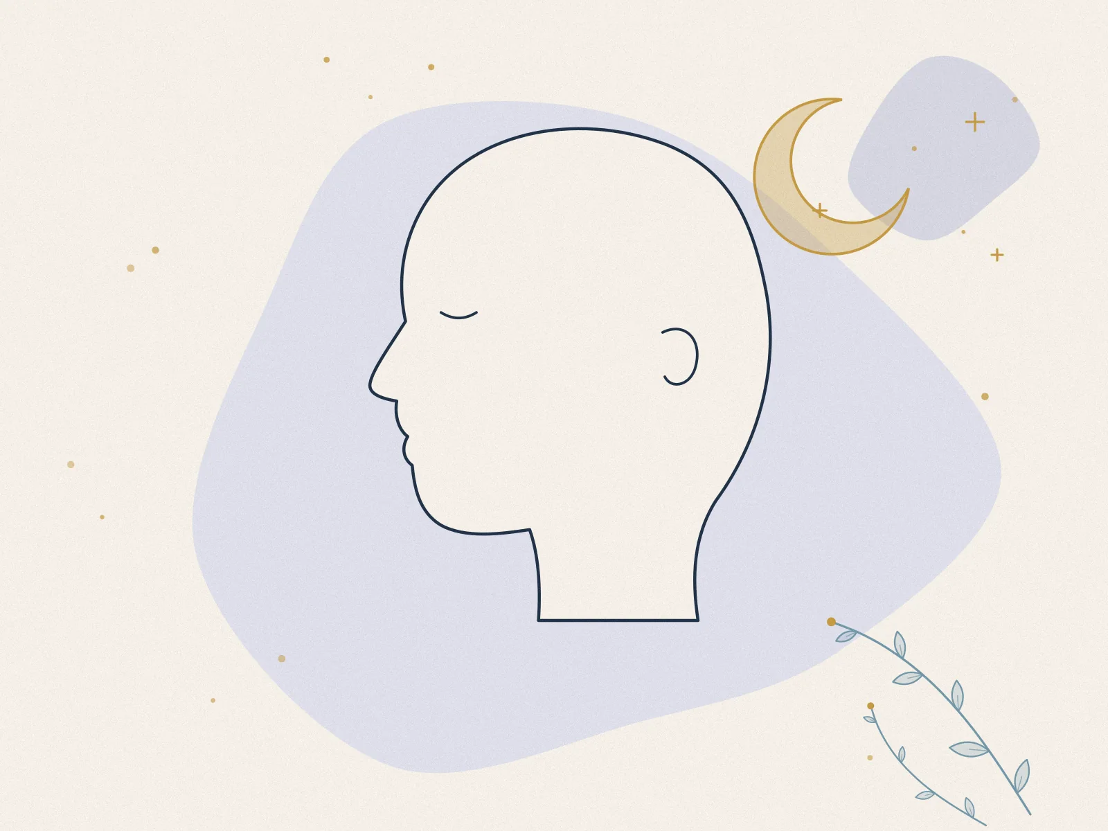 Illustration of poor sleep and insomnia, treated at Omnia Lifestyle clinic in Chiswick, West London