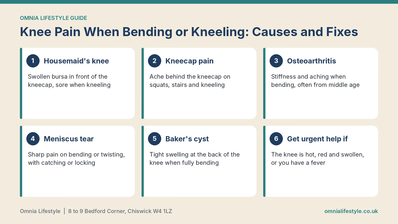 Knee Pain When Bending or Kneeling: Causes and Fixes