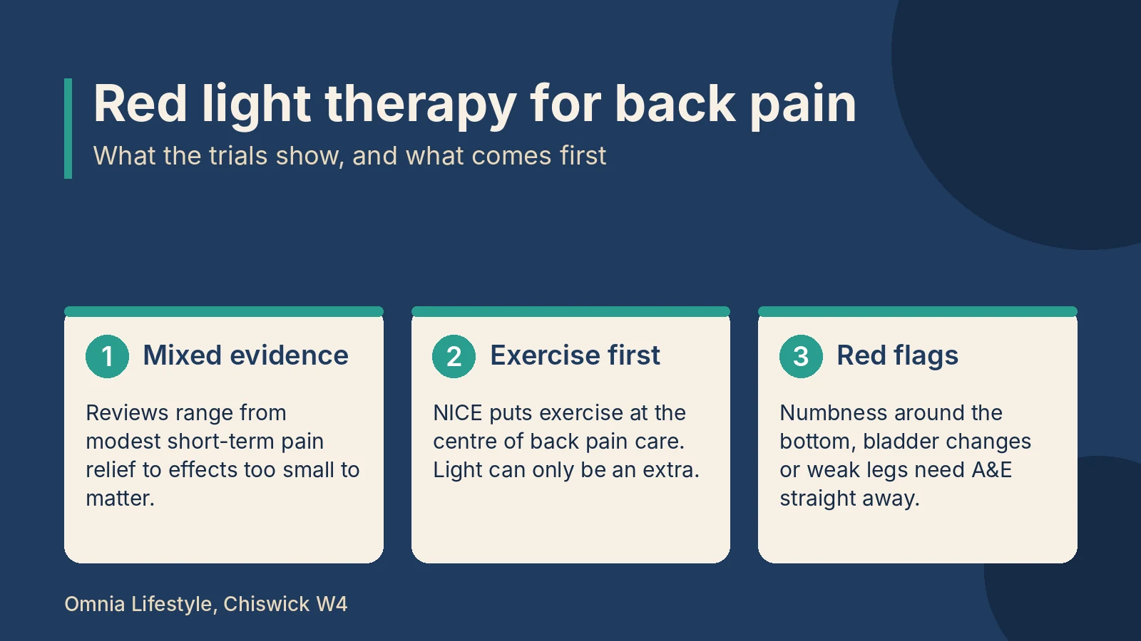 Red light therapy for back pain: the evidence and where it fits
