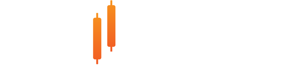 Logotipo de Wall Street en Español con dos velas japonesas del mercado de valores en color naranja.