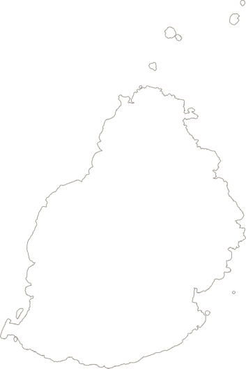 Outline map of Mauritius