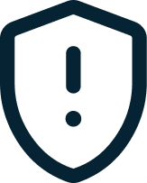 Shield icon with an exclamation mark inside, representing security alert or warning.