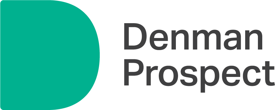 Green and grey Denman Prospect logo.