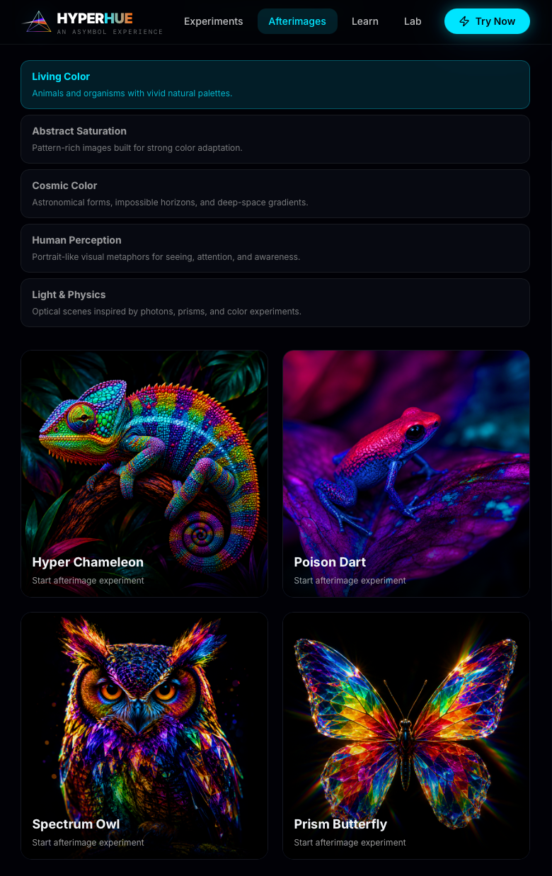 HyperHUE app interface