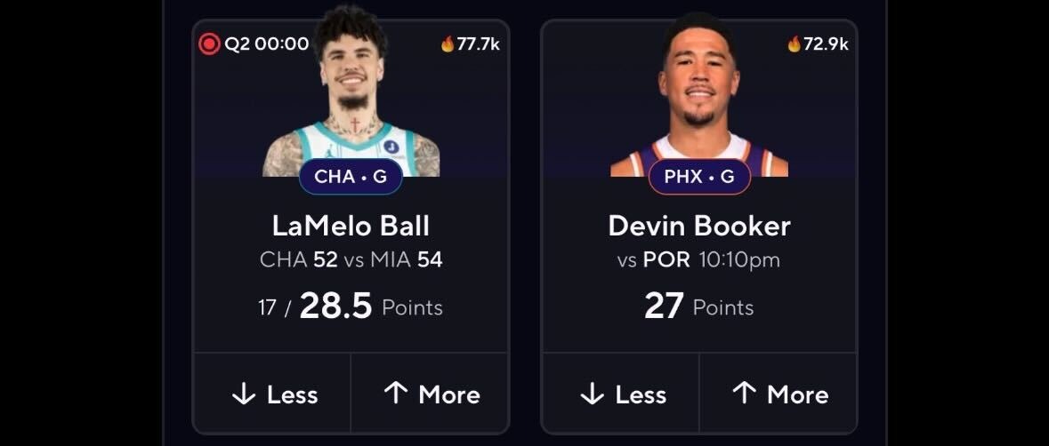How to Make Live Picks on PrizePicks - LaMelo Ball points