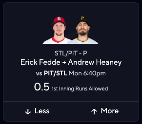 NRFI Picks Monday, June 30 - Cardinals vs. Pirates