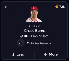 MLB Pitcher Strikeout Picks Today - Chase Burns