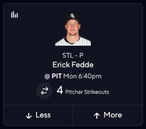 MLB DFS Picks Today - Erick Fedde