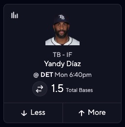 Tigers vs Rays Picks - Yandy Diaz