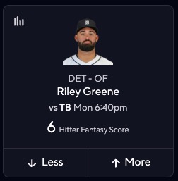 Tigers vs Rays Picks - Riley Greene