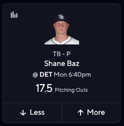 Tigers vs Rays Picks - Shane Baz