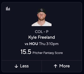 MLB DFS Picks Today - Kyle Freeland