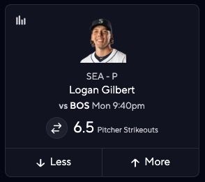 Logan Gilbert Strikeouts - PrizePicks MLB Cheat Sheet