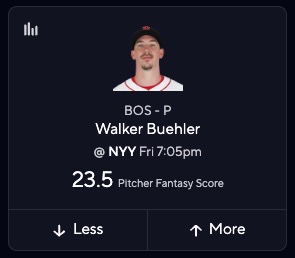 MLB DFS Picks Today for PrizePicks - Walker Buehler
