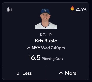 PrizePicks MLB Picks - Kris Bubic