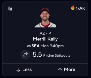 MLB DFS Picks for PrizePicks Today - Merrill Kelly