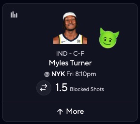 Pacers vs Knicks Picks - Thursday, May 23 - Myles Turner 