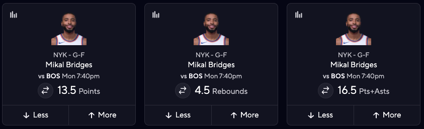 Knicks vs. Celtics Picks for PrizePicks - Mikal Bridges