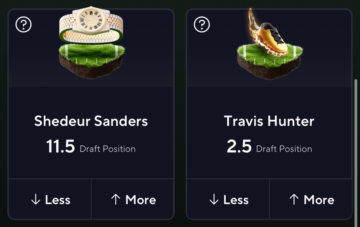 Travis Hunter Draft Position - PrizePicks Draft