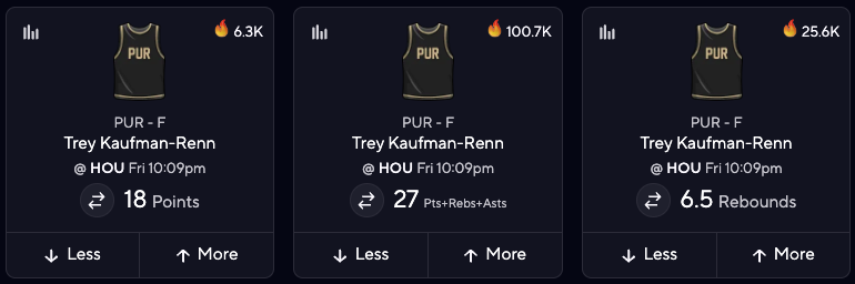 NCAA Tournament Picks - PrizePicks CBB - Trey Kaufman-Renn