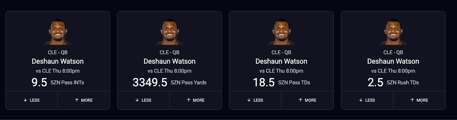 Deshaun Watson PrizePicks NFL Projection