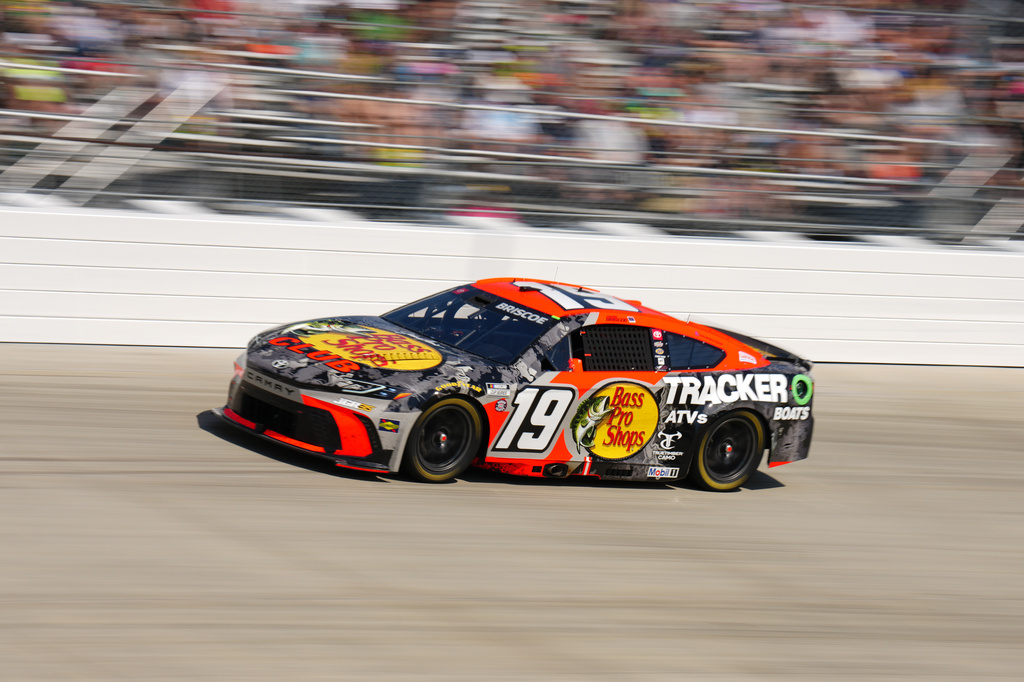 Chase Briscoe drives during the NASCAR All-Star auto race at Dover Motor Speedway.
