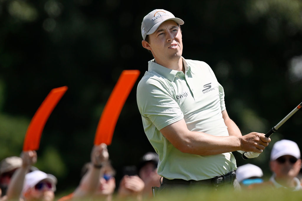 PGA Tour star Matt Fitzpatrick hits off the opening tee at the Travelers Championship.