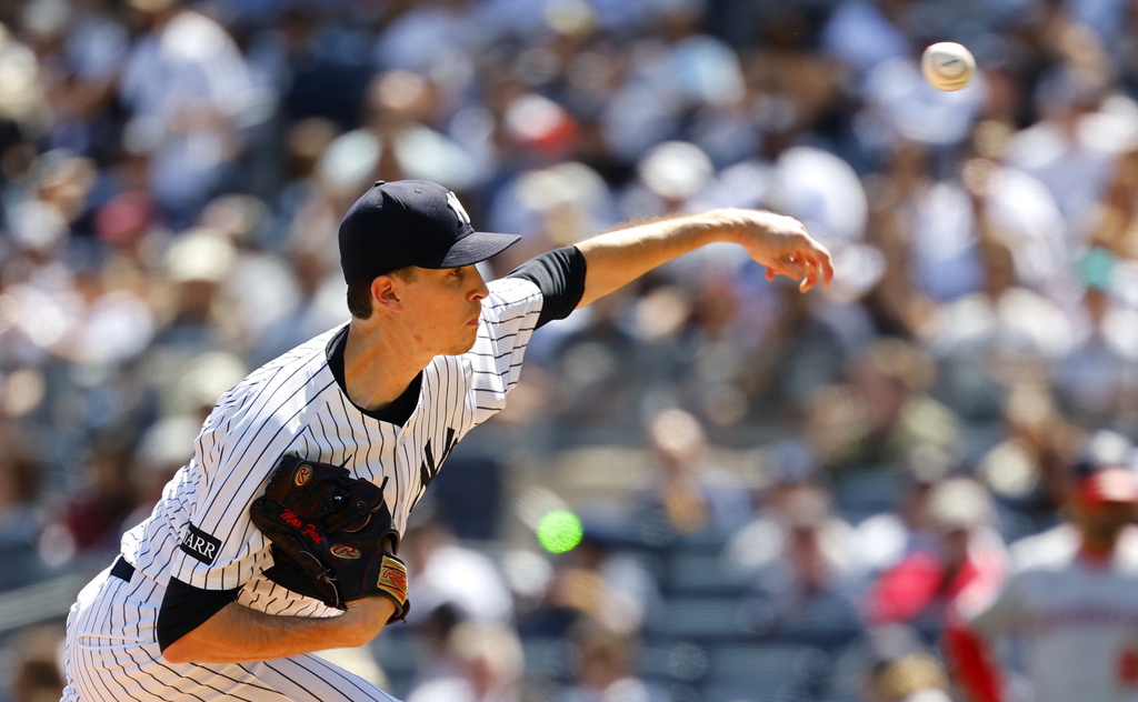 New York Yankees SP Max Fried delivers a pitch against the Washington Nationals.