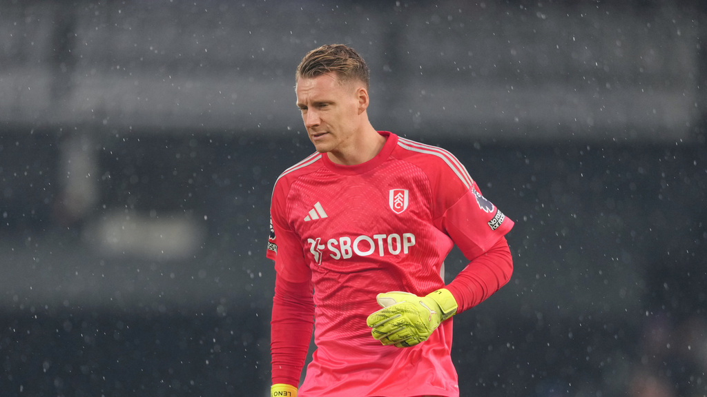 Fulham GK Bernd Leno during a soccer match against Sunderland.