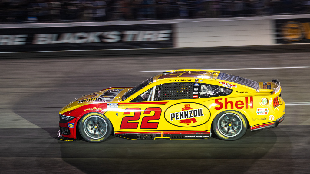NASCAR racer Joey Logano wins the Cook Out 400 at Richmond Raceway.